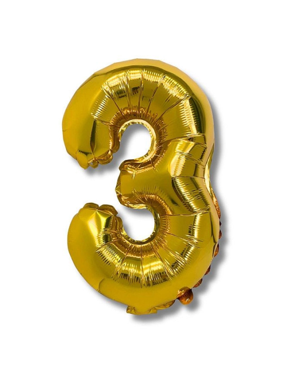 Balónek CONCORDE fóliový 40cm, č.3, zlatá CONCORDE