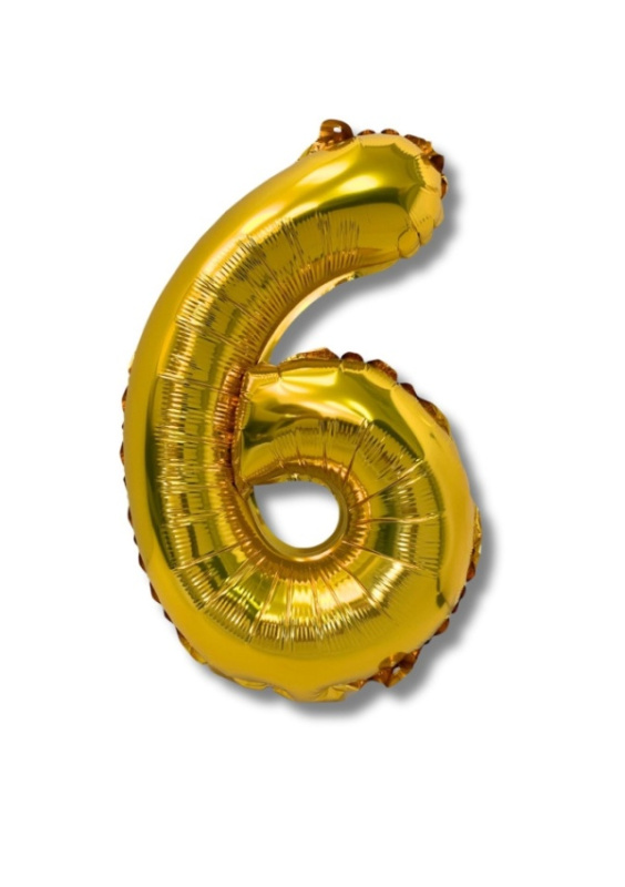 Balónek CONCORDE fóliový 40cm, č.6, zlatá CONCORDE