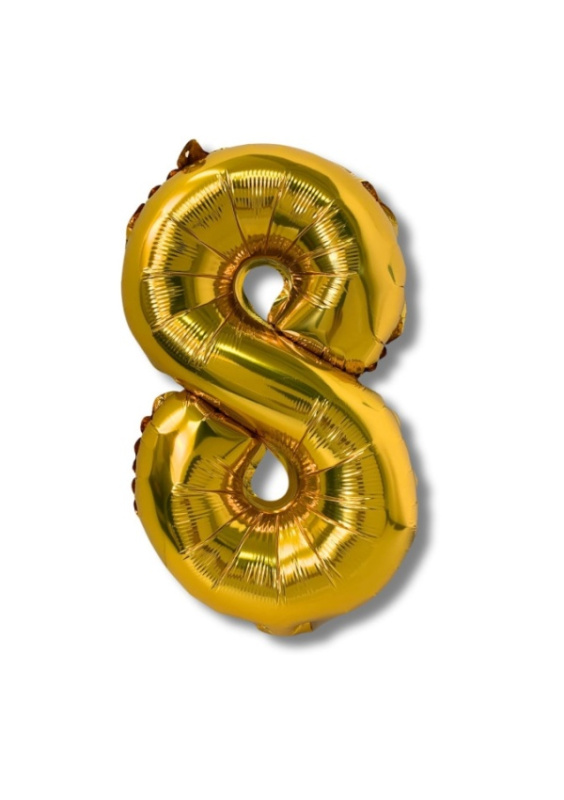 Balónek CONCORDE fóliový 40cm, č.8, zlatá CONCORDE
