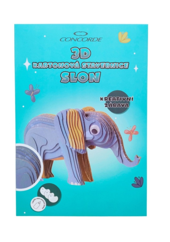 3D kartonová stavebnice CONCORDE Slon CONCORDE