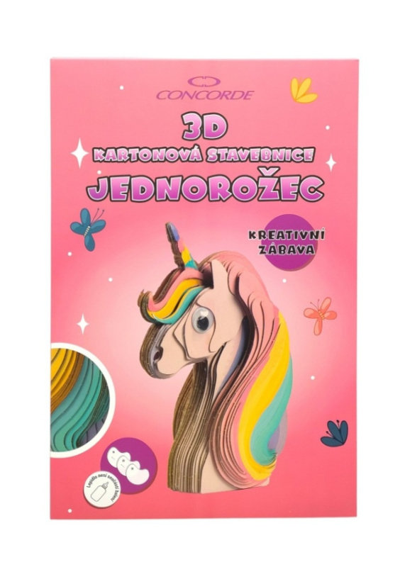 3D kartonová stavebnice CONCORDE Jednorožec CONCORDE