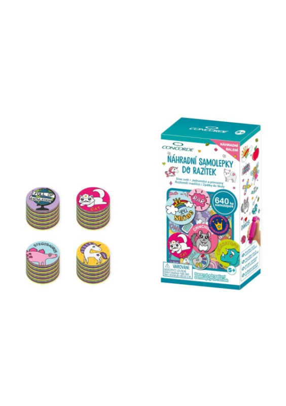 Náhradní samolepky CONCORDE do razítek, asort CONCORDE