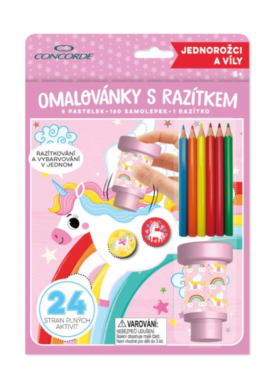 Omalovánky s razítkem CONCORDE Jednorožci a víly CONCORDE
