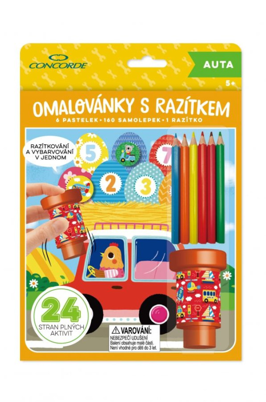 Omalovánky s razítkem CONCORDE Auta CONCORDE