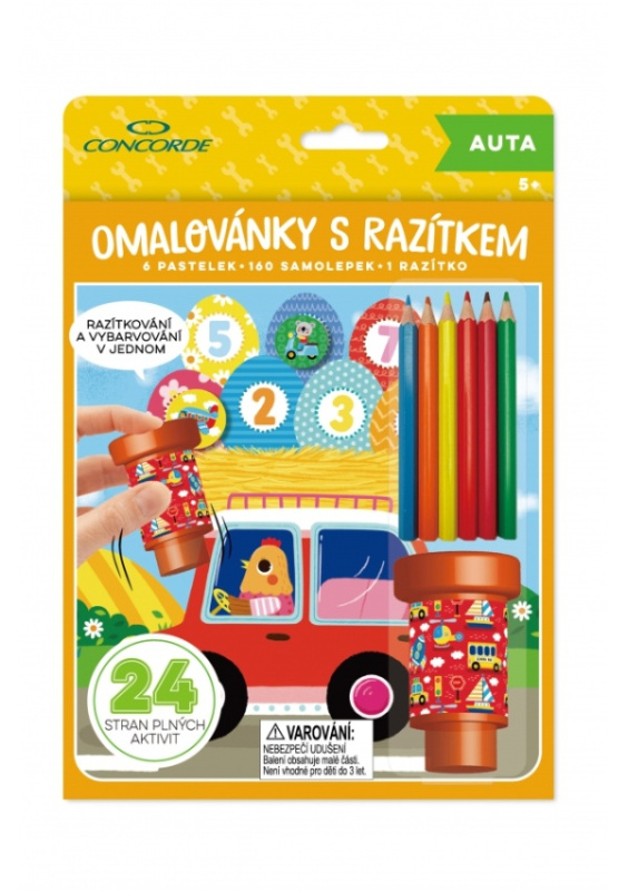 Omalovánky s razítkem CONCORDE Auta CONCORDE