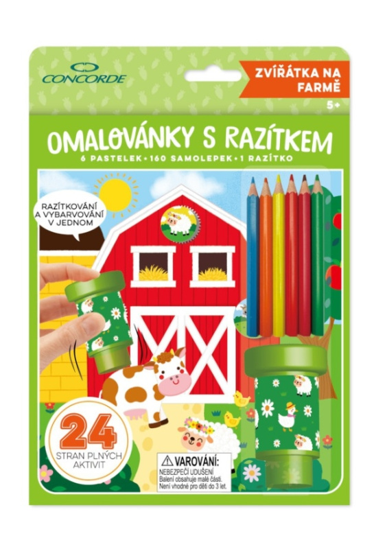 Omalovánky s razítkem CONCORDE Zvířátka na farmě CONCORDE