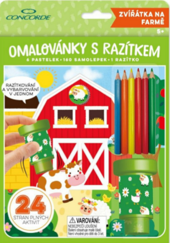 Omalovánky s razítkem CONCORDE Zvířátka na farmě CONCORDE