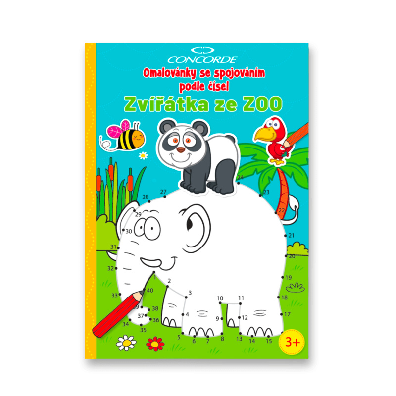 Concorde - omalovánky se spojováním podle čísel - Zoo