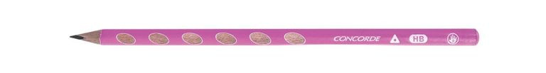 Grafitová tužka CONCORDE ErgoTouch HB trojhranná 1 ks - růžová, pro praváky