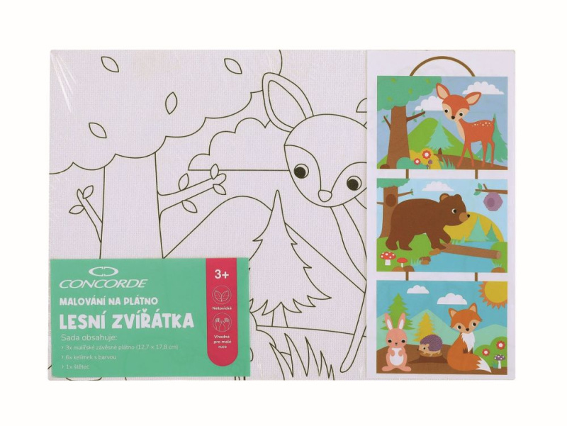 Malování na plátno CONCORDE Lesní zvířátka