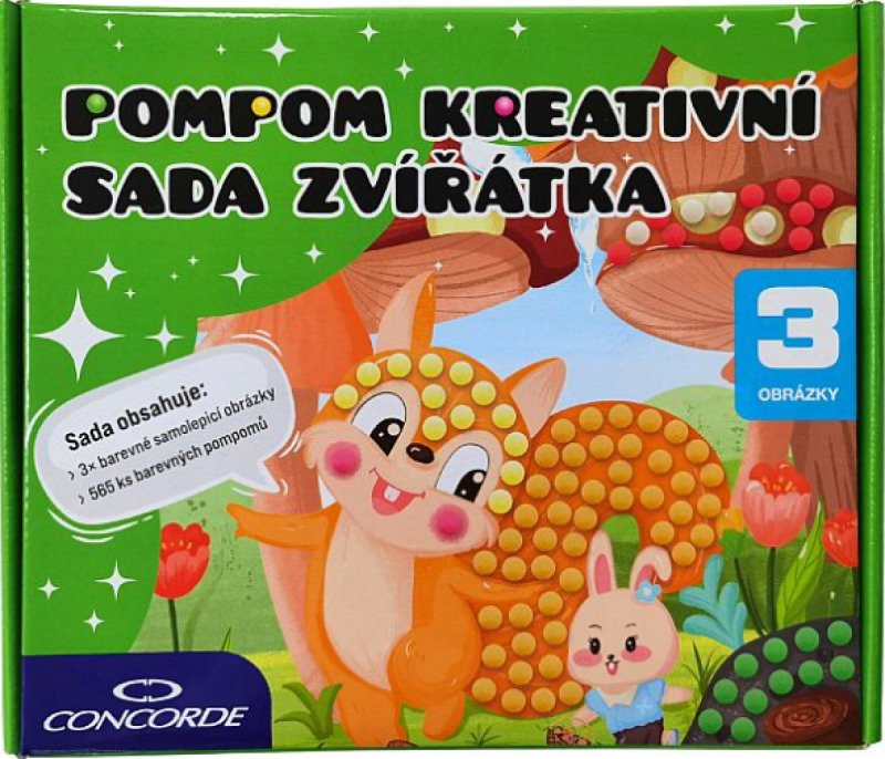 Pompom kreativní sada zvířátka