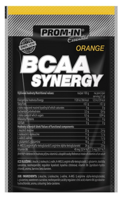 Prom-in Essential BCAA Synergy vzorek 11 g - pomeranč