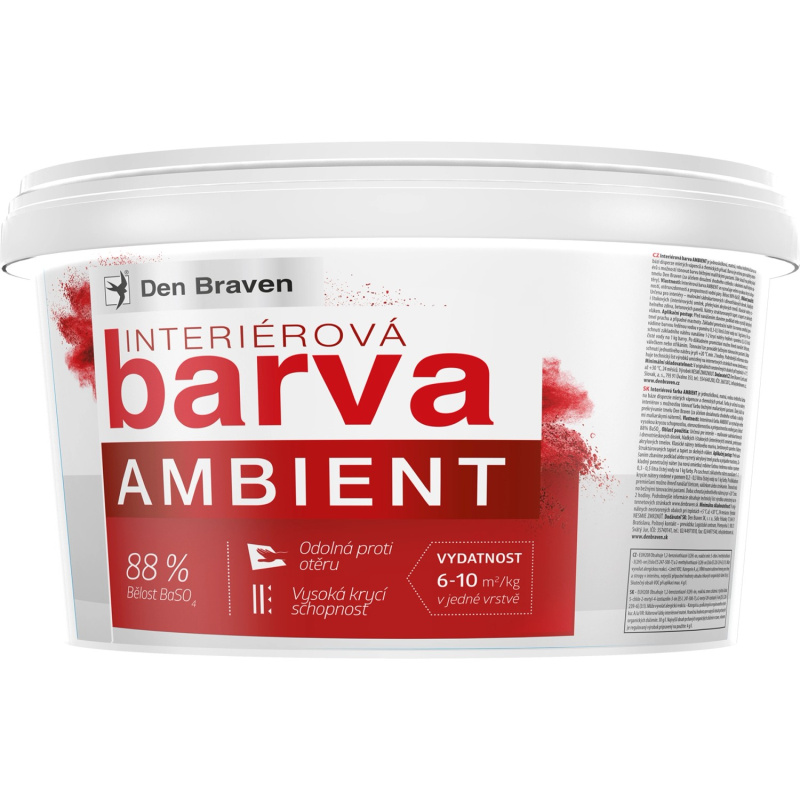 Den Braven interiérová barva AMBIENT Typ: kbelík, Barva: bílá, Balení: 18 kg