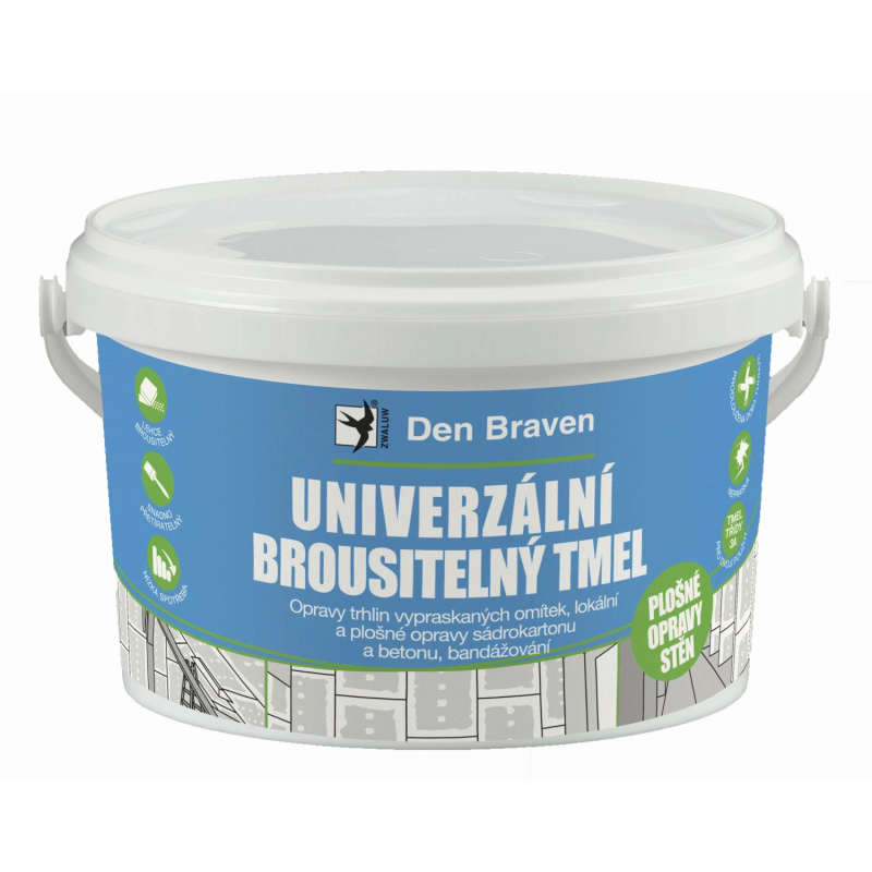 Den Braven Univerzální brousitelný tmel bílá v balení: 1,5 kg