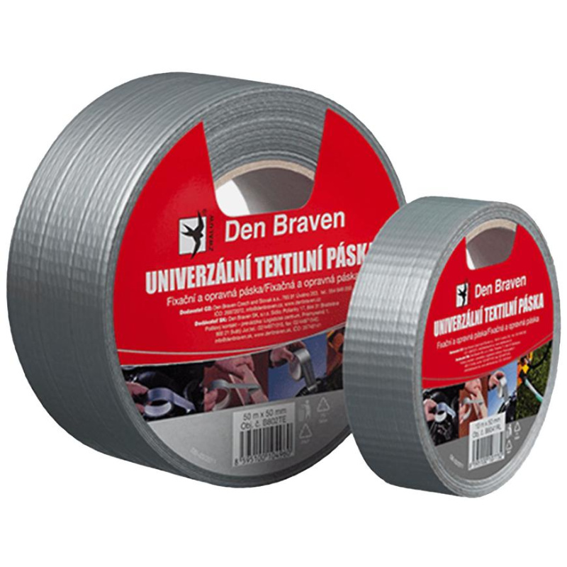 Den Braven Univerzální textilní páska 50 mm Šířka: 50 (mm), Délka: 10 (m)