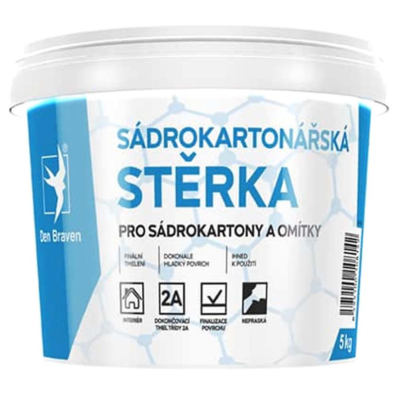 Den Braven Sádrokartonářská stěrka bílá Typ: kbelík, Barva: bílá, v balení: 5  kg