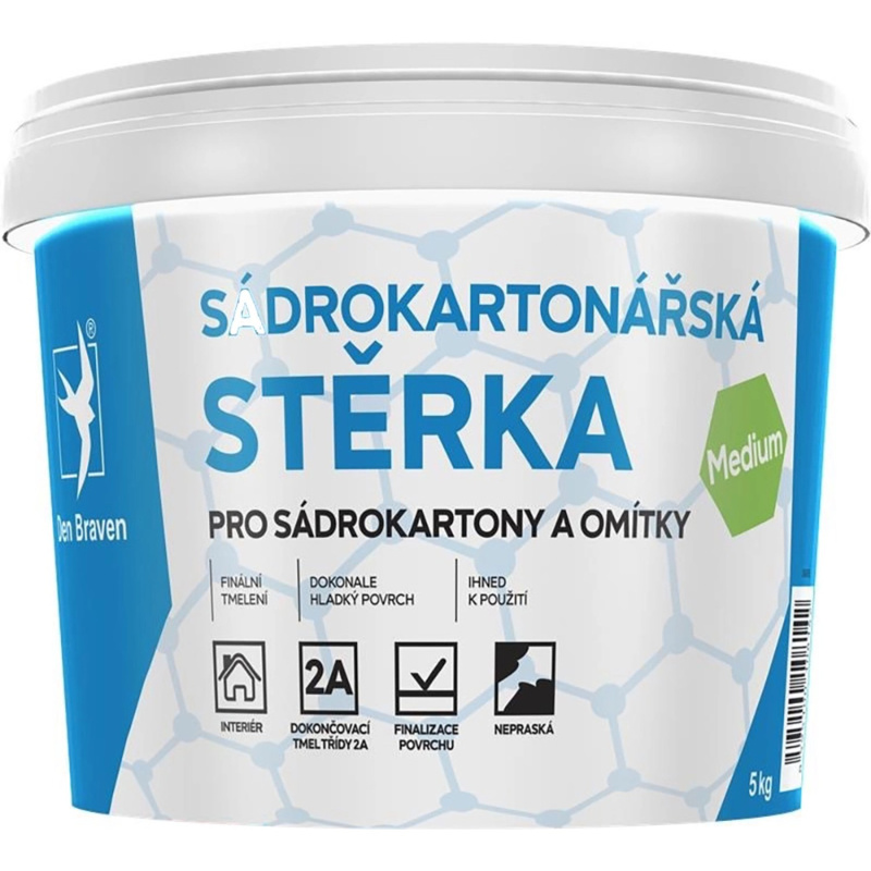 Den Braven Sádrokartonářská stěrka bílá Typ: kbelík, Barva: bílá, v balení: 5  kg