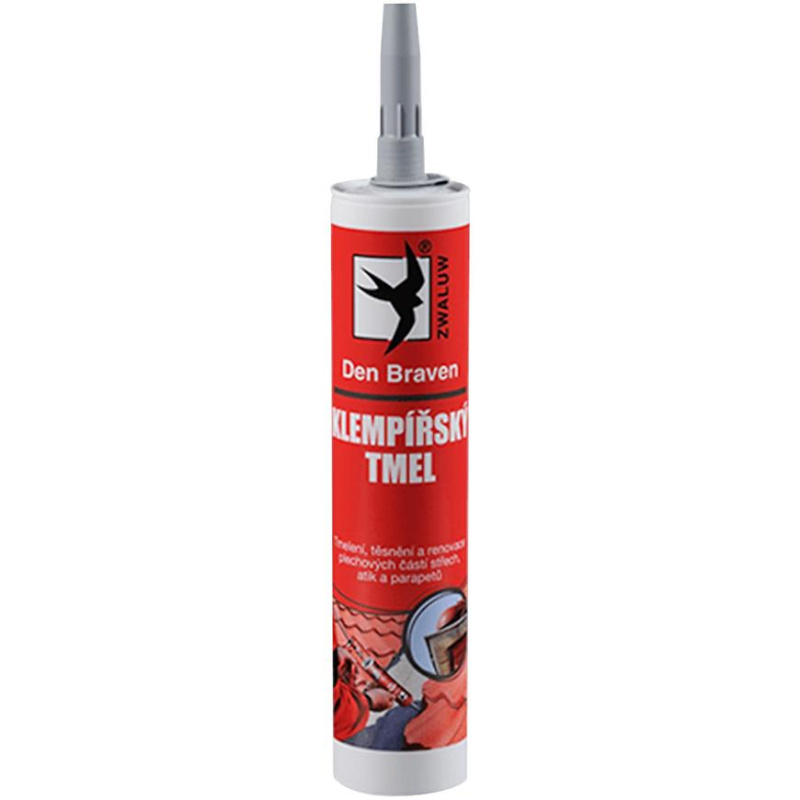 Tmel klempířský Den Braven šedý 280 ml