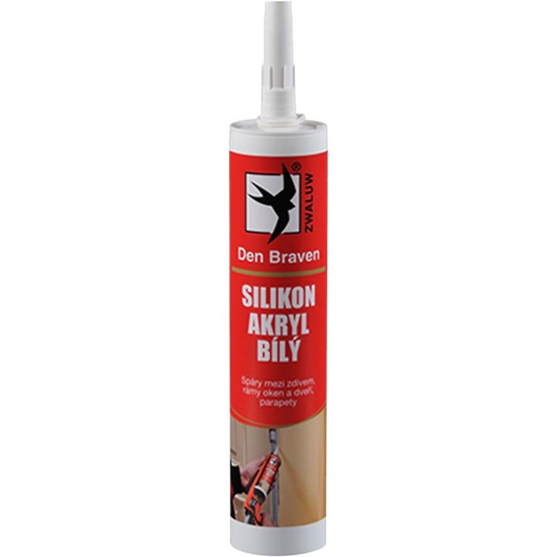 Den Braven Silikon akrylový tmel 280 ml Barva: bílá