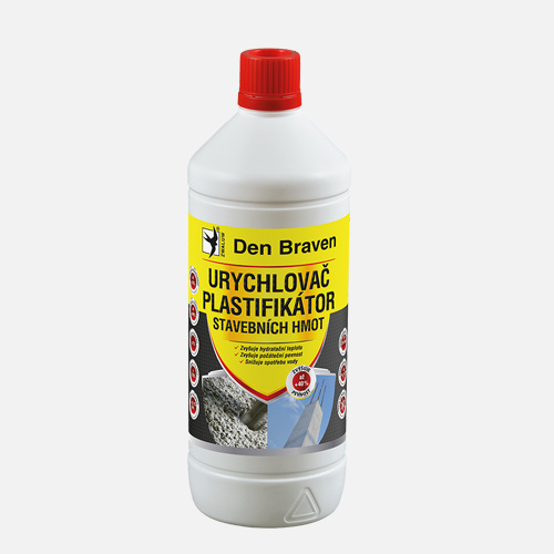 Den Braven Urychlovač a plastifikátor stavebních hmot Barva: žlutá, Balení (ml): 1 l