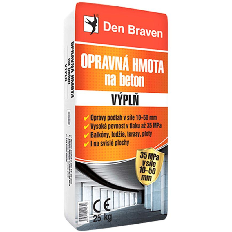 Den Braven Opravná hmota na beton VÝPLŇ Typ: pytel, Barva: šedá, Balení: 5  kg