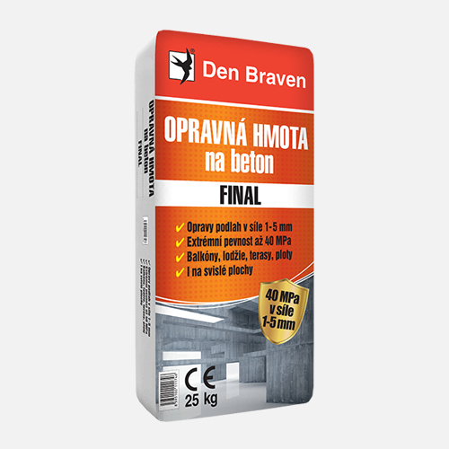 Den Braven Opravná hmota na beton FINAL Typ: pytel, Barva: šedá, Balení: 5  kg