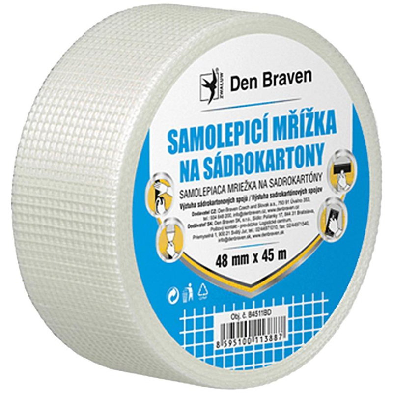 Den Braven Samolepicí mřížka na sádrokartony Rozměr: 48 mm / 45 m