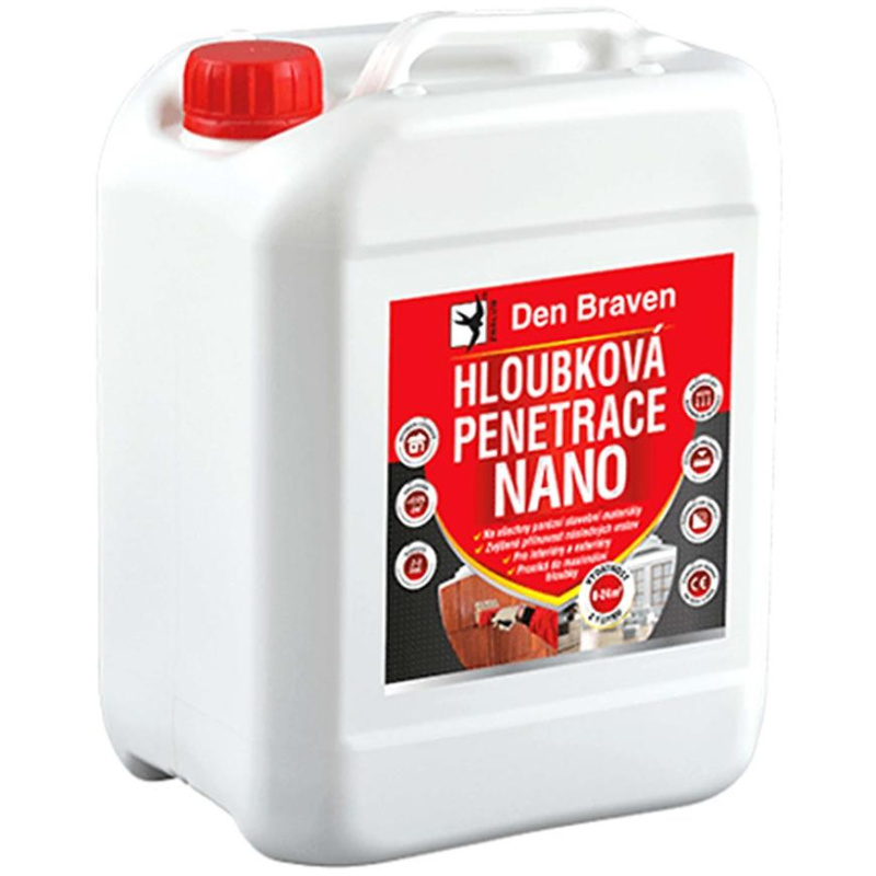 Den Braven Hloubková penetrace NANO Typ: kanystr, Barva: bílá, Balení (ml): 5 l