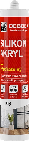 Tmel akrylový Den Braven SILIKON bílý