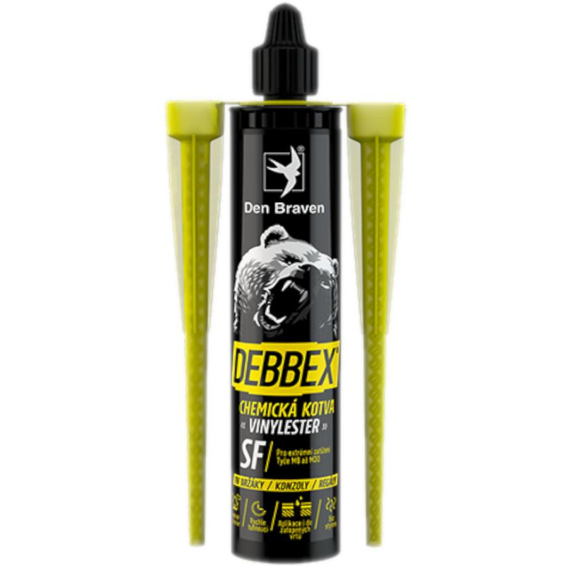 Den Braven Chemická kotva VINYLESTER SF Typ: kartuše, Barva: šedá, Balení (ml): 280 ml