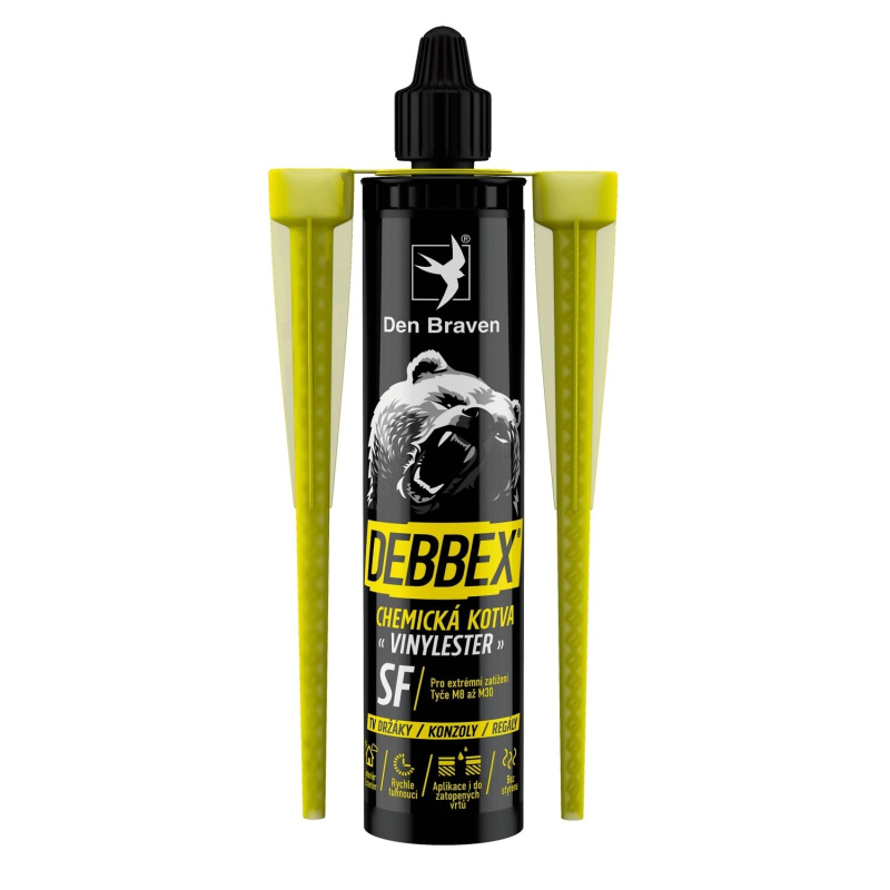 Den Braven Chemická kotva VINYLESTER SF Typ: kartuše, Barva: šedá, Balení (ml): 280 ml