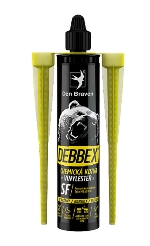 Den Braven Chemická kotva VINYLESTER SF Typ: kartuše, Barva: šedá, Balení (ml): 280 ml