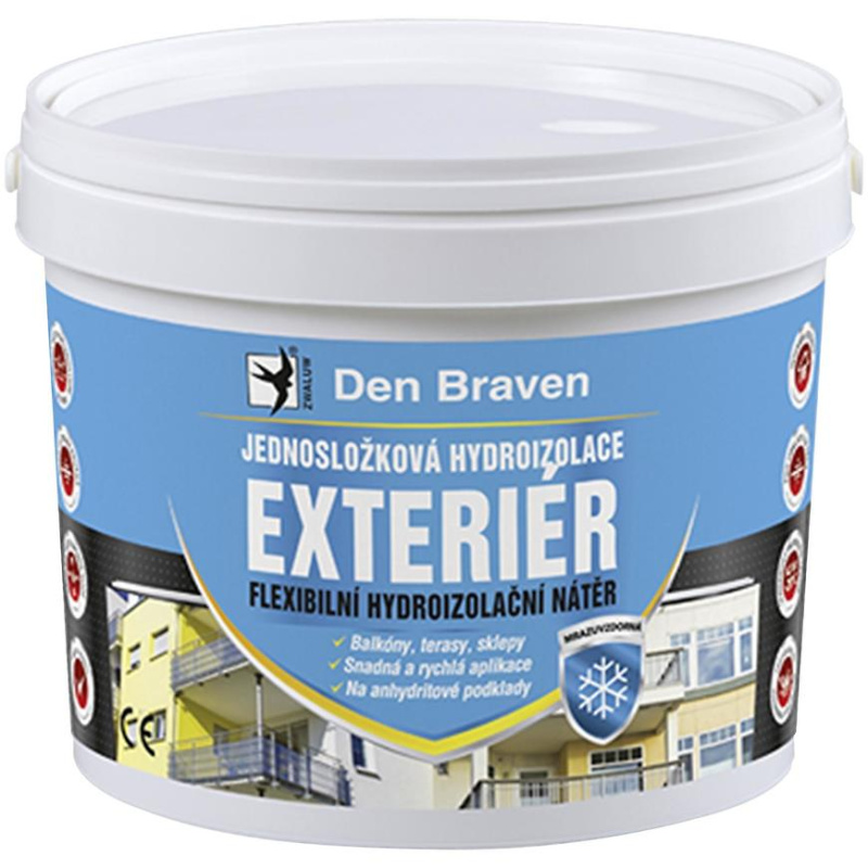 Den Braven Jednosložková hydroizolace EXTERIÉR Barva: modrá, Balení: 5  kg