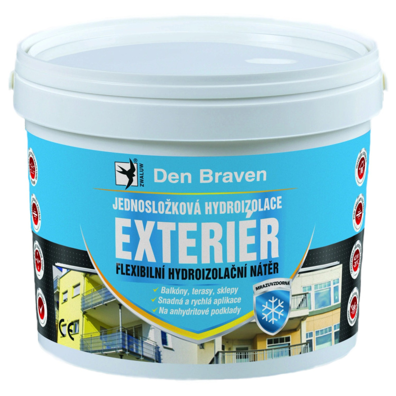 Den Braven Jednosložková hydroizolace EXTERIÉR Barva: modrá, Balení: 13 kg