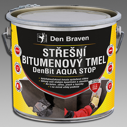 Den Braven Střešní bitumenový tmel DenBit AQUA STOP Typ: plechovka, Barva: černá, v balení: 3  kg