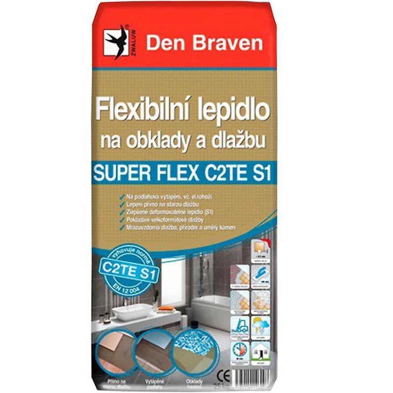 Den Braven Flexibilní lepidlo na obklady a dlažbu SUPER FLEX C2TES1