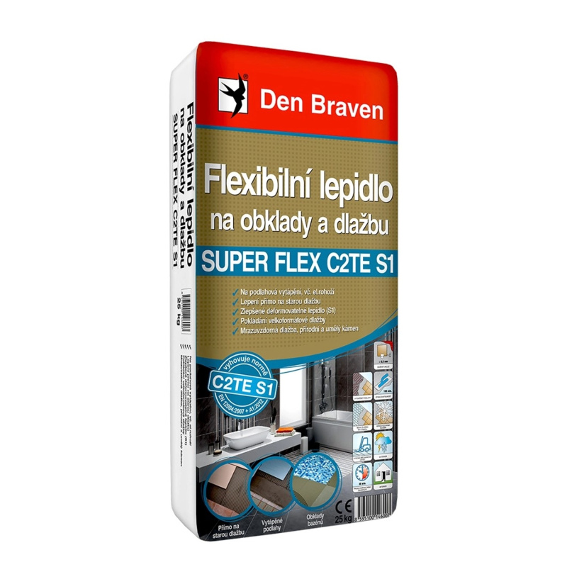 Den Braven Flexibilní lepidlo na obklady a dlažbu SUPER FLEX C2TES1
