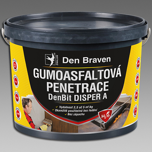 Den Braven Gumoasfaltová penetrace DenBit DISPER A Typ: kbelík, Barva: černá, v balení: 5  kg