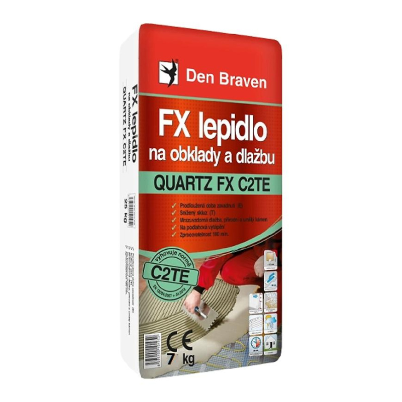 Den Braven FX lepidlo na obklady a dlažbu QUARTZ FX C2TE Typ: pytel, Barva: šedá, Balení: 7  kg