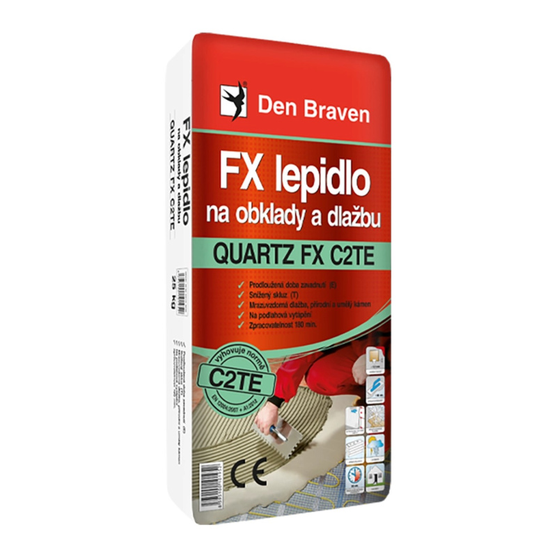 Den Braven FX lepidlo na obklady a dlažbu QUARTZ FX C2TE Typ: pytel, Barva: šedá, Balení: 7  kg