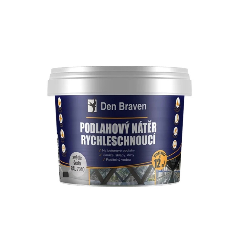 Den Braven Podlahový nátěr RYCHLESCHNOUCÍ 4 kg
