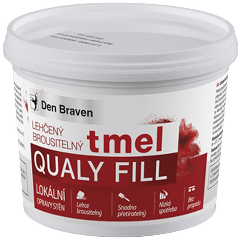 Den Braven Lehčený brousitelný tmel Qualy Fill bílý Barva: bílá, Balení: 0,5 kg