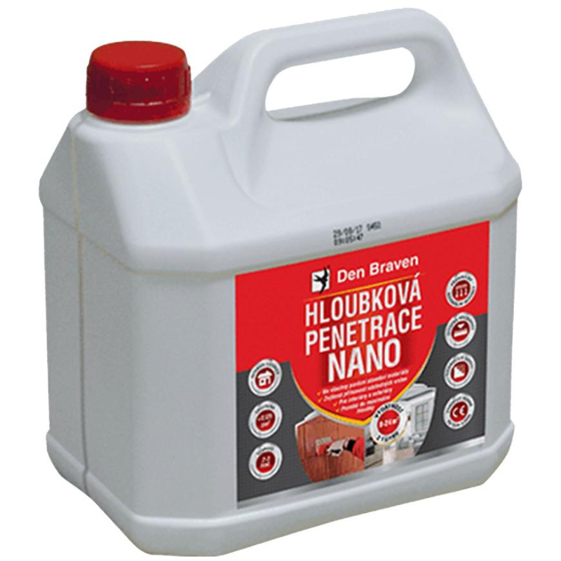 Den Braven Hloubková penetrace NANO Typ: kanystr, Barva: bílá, Balení (ml): 3 l