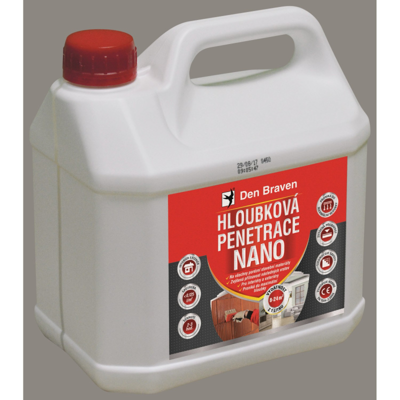 Den Braven Hloubková penetrace NANO Typ: kanystr, Barva: bílá, Balení (ml): 3 l