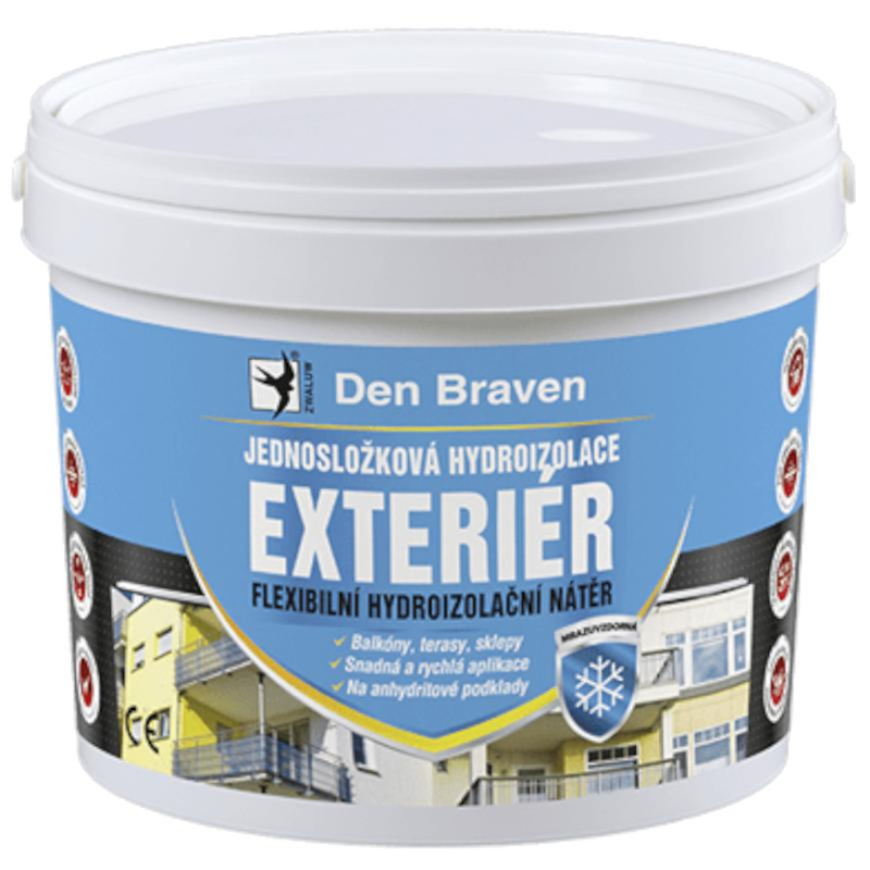 Den Braven Jednosložková hydroizolace EXTERIÉR Barva: modrá, Balení: 2,5 kg