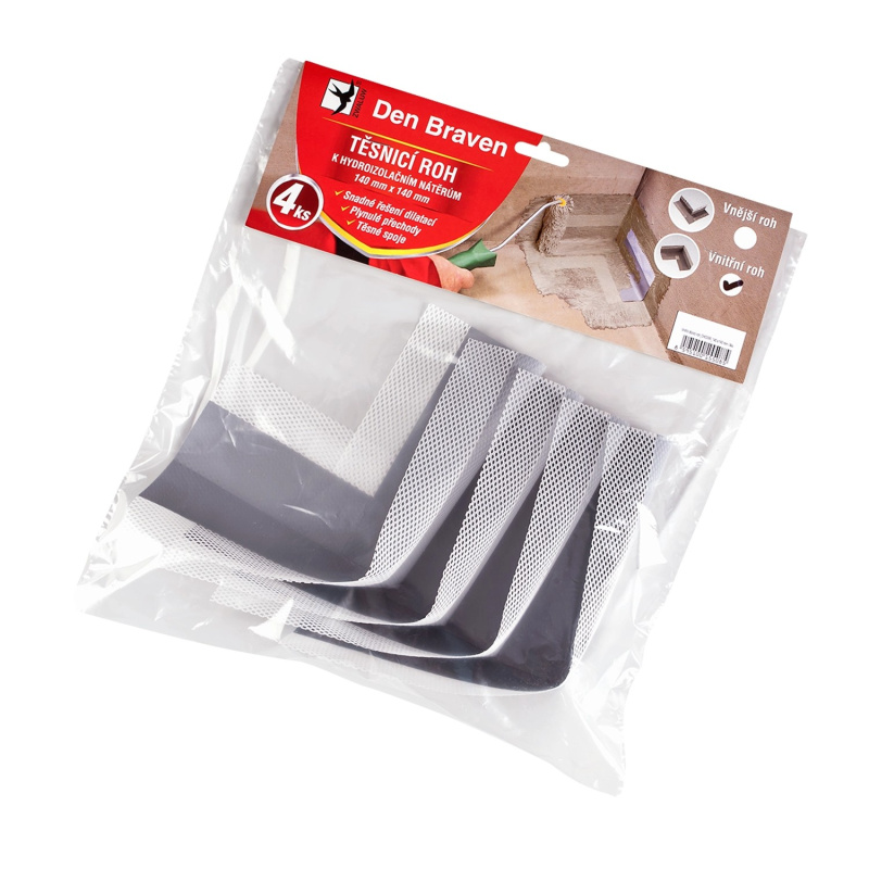 Den Braven Těsnicí pás – vnitřní roh Barva: šedá, počet kusů: 4