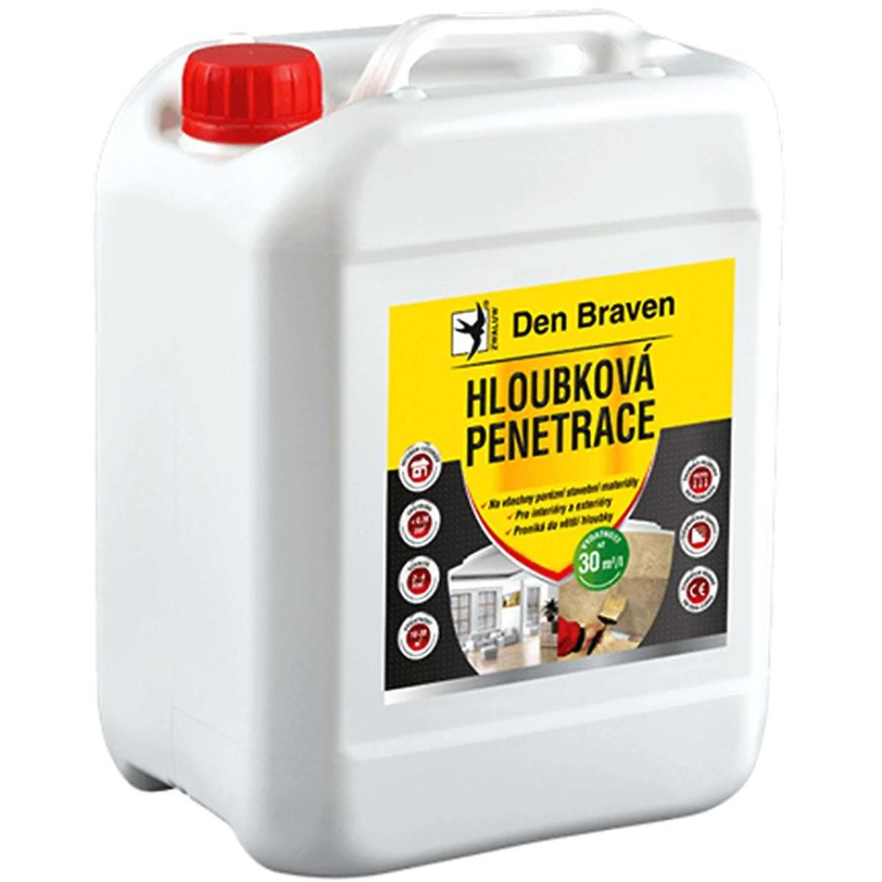 Den Braven Hloubková penetrace Typ: kanystr, Barva: Transparentní, Balení (ml): 5 l