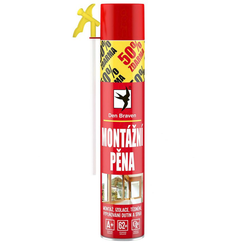 Pěna montážní Den Braven RL trubičková 500+250 ml