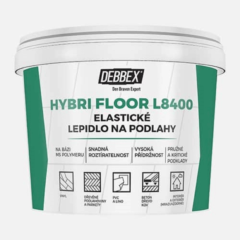 Den Braven Elastické lepidlo na podlahy HYBRI FLOOR L8400 Typ: kbelík, Balení: 5  kg