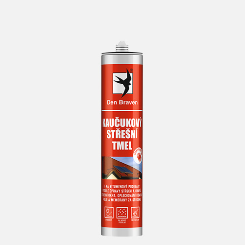 Den Braven Kaučukový střešní tmel 280 ml Typ: kartuše, Barva: černá, Balení (ml): 280 ml